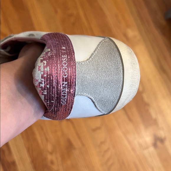 Golden Goose Women's White and Pink Star Super-Star Sneakers - Picture 4 of 8